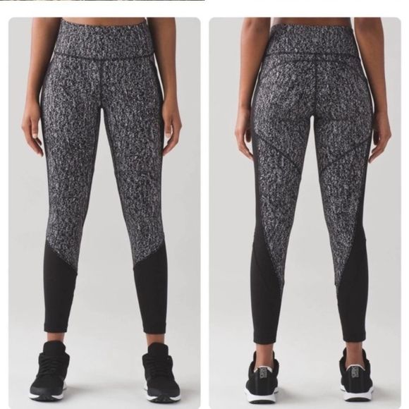 lululemon athletica Pants - 𝅺LULULEMON Fit Physique Black/White high rise/ high waist Leggings Size 10